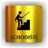 Cedule schodiště – plast (piktogram)