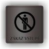 Cedule zákaz vstupu – plast (piktogram)