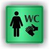 Cedule wc ženy – plast (piktogram)