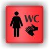 Cedule wc ženy – plast (piktogram)