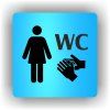 Cedule wc ženy – plast (piktogram)