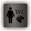 Cedule wc ženy – plast (piktogram)