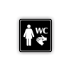 Cedule wc ženy | Piktogram (čtverec)