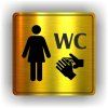 Cedule wc ženy – plast (piktogram)