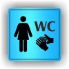 Cedule wc ženy – plast (piktogram)