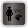 Cedule wc ženy – plast (piktogram)