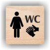 Cedule wc ženy – plast (piktogram)