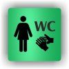 Cedule wc ženy – plast (piktogram)
