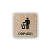 Cedule odpadky | Piktogram (čtverec)