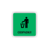 Cedule odpadky | Piktogram (čtverec)
