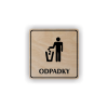 Cedule odpadky | Piktogram (čtverec)