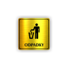 Cedule odpadky | Piktogram (čtverec)