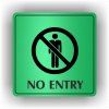 Cedule no entry – plast (piktogram)