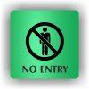 Cedule no entry – plast (piktogram)