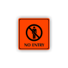 Cedule no entry přeškrtnutá postava | Piktogram (čtverec)