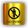 Cedule no entry – plast (piktogram)