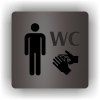 Cedule wc muži – plast (piktogram)