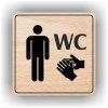 Cedule wc muži – plast (piktogram)