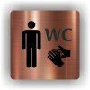 Cedule wc muži – plast (piktogram)