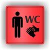Cedule wc muži – plast (piktogram)