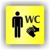 Cedule wc muži – plast (piktogram)