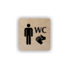 Cedule wc muži | Piktogram (čtverec)