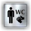 Cedule wc muži – plast (piktogram)