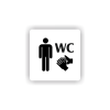 Cedule wc muži | Piktogram (čtverec)