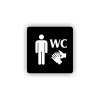 Cedule wc muži | Piktogram (čtverec)