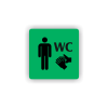 Cedule wc muži | Piktogram (čtverec)