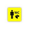 Cedule wc muži | Piktogram (čtverec)