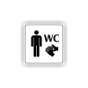 Cedule wc muži | Piktogram (čtverec)
