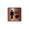 Cedule wc muži | Piktogram (čtverec)