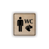 Cedule wc muži | Piktogram (čtverec)