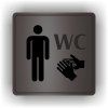 Cedule wc muži – plast (piktogram)