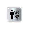 Cedule wc muži | Piktogram (čtverec)