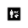 Cedule wc muži | Piktogram (čtverec)