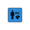 Cedule wc muži | Piktogram (čtverec)