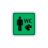 Cedule wc muži | Piktogram (čtverec)