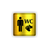 Cedule wc muži | Piktogram (čtverec)