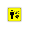 Cedule wc muži | Piktogram (čtverec)