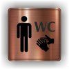 Cedule wc muži – plast (piktogram)