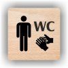 Cedule wc muži – plast (piktogram)