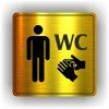 Cedule wc muži – plast (piktogram)