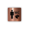 Cedule wc muži | Piktogram (čtverec)