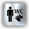 Cedule wc muži – plast (piktogram)