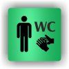 Cedule wc muži – plast (piktogram)