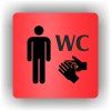 Cedule wc muži – plast (piktogram)