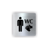 Cedule wc muži | Piktogram (čtverec)