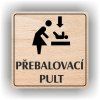 Cedule přebalovací pult – plast (piktogram)